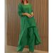 Women's Large Size Two Piece Set Long Sleeved Fashion Casual Suit Cotton And Linen Wide Leg Pants_ecoleips.com