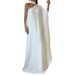 Women's Clothing Fashion Halter Neck One Shoulder Long Dress_ecoleips.com