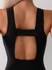 Women's Solid Color One Piece Swimsuit Slim Fit Athletic Sports Swimwear For Training And Leisure_ecoleips.com