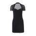 Thai Niche Sexy Black Mesh Patchwork Dress for Women Slimming A-Line Skirt Elegant Dress_ecoleips.com