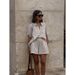 Women's Clothing Striped Shirt Shorts Suit Fashionable Comfortable Casual Loose Retro And Versatile_ecoleips.com