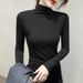Derong Women's Underwear Top For Autumn/Winter 2026: A Stylish Long-Sleeved, Fleece-Lined Top With A Fitted Semi-High Co_ecoleips.com