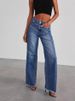 K New Denim Pants For Women, Loose And Casual Straight Leg Wide Leg Pants_ecoleips.com