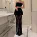 Women's Clothing New Waist Tube Top Vest High Waist Lace Long Skirt Female Two Piece Design_ecoleips.com