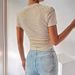 Women's Clothing Spring And Summer New Products Slim Fit Versatile Pleated Round Neck Knitted Short Sleeved T Shirt_ecoleips.com