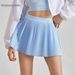 High-Waisted Slimming Yoga Mini Skirt For Women Elastic Anti-Exposure Tennis Skirt Casual Outerwear With Lined Pockets_ecoleips.com