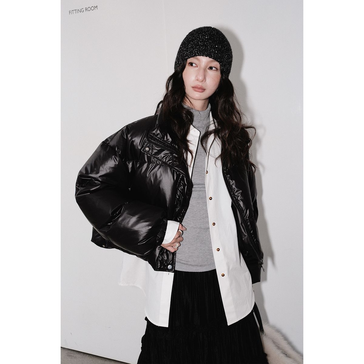 girl Girl NEIHE 2025 Fox Fur Collar 90% White Duck Short Women's Down Jacket Winter New Model 257211_ecoleips.com