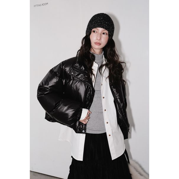 girl Girl NEIHE 2025 Fox Fur Collar 90% White Duck Short Women's Down Jacket Winter New Model 257211_ecoleips.com
