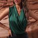 Women's Clothing Women's Spring And Autumn Sleeveless Satin Shirt Pleated Vest New Sexy Shirt Top_ecoleips.com
