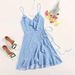 cross-border European And American New Style Lace-up Pleated Ruffle Floral Sleeveless Strap Dress_ecoleips.com
