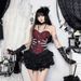 Women's Cross Lace Pumpkin Skirt Pants CF25260 Slimming Versatile Hot Girl Autumn New Style Subculture Hot Sale Shorts_ecoleips.com