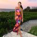 D24DS054 European And American Women's Fashion Cross-border Summer New Casual Printed Sleeveless Slit Tight-fitting_ecoleips.com