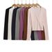 Women's Deep V Neck Long Sleeve Slim Fit Top European American Style Patchwork Split Cashmere Base Autumn New_ecoleips.com