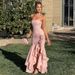 Women's Clothing Spring And Summer New Fashion Sexy Off Shoulder Tube Top Irregular Temperament Dress_ecoleips.com