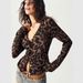 V-Neck Leopard Print Cardigan – Slim Fit Button-Up Shirt, Sexy & Stylish Layering Essential For Women_ecoleips.com