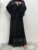 Black Islamic Abayas Muslim Women Clothing Turkey Long Robe Moroccan Caftan Islam Kaftan Ramadan Abaya For Women Dubai_ecoleips.com