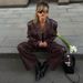 . 2026 Spring Autumn New Vintage Green Collar Jacket With Belt And High-Waisted Leather Pants Fashion Set For Women_ecoleips.com