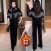 girl Hot-Selling Stylish Fleece-Lined Thickened Casual Suit Women, Autumn And Winter New Age-Reducing Patchwork Plaid Jacket_ecoleips.com