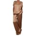 Women's Trendy Long Pants Shirt Casual Suit Wide Leg Pants Loose Fit Spring New Arrival_ecoleips.com