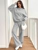 Aria Basics Aria Basics European American Cross-Border 2-Piece Set For Women, Casual Warm Lined Hoodie Sweatpants, Autumn And Winter_ecoleips.com