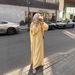 2025 Cross-Border Foreign Trade Women's Clothing Middle East Arab Dubai Muslim Solid Color Long Robe Loose Pants_ecoleips.com