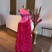 Women's Clothing Women's Sleeveless Asymmetrical Neck Slim Printed Pleated Elegant Long Dress European And American Style Autumn Fashion_ecoleips.com