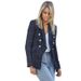 European And American Style Autumn Winter Knitted Small Blazer For Women Slim Fit Lapel Double-Breasted Coat Casual_ecoleips.com