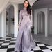 Women's Clothing Round Neck Contrast Color Long Sleeve High Waist Slim Temperament Retro Dress_ecoleips.com