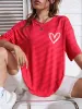 Simple Love Printed Womens Tshirts Summer Breathable Clothes Casual Fashion Short Sleeve Street Oversized All Match T-Shirts_ecoleips.com