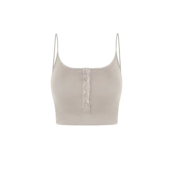 Women's Clothing Badblood short camisole single breasted women's slim navel baring sexy sleeveless inner wear hot girl top trend_ecoleips.com