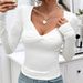 Voya Women's Simple And Versatile T-shirt For Spring And Summer Fashion Commuting, Slim Fit Long Sleeved Top For Interior Wear_ecoleips.com