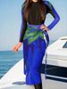 Women's Clothing Diving Suit Swimsuit Female Sexy Slim Long Sleeve Seaside Beach Sun Protection_ecoleips.com