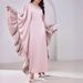 Muslim Dress Women Elegant Muslim Batwing Sleeve Long Dress – Arabian Patchwork Robe With Modest & Fashionable Design_ecoleips.com