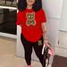 Women's Clothing Women's Fashion Set Long Pants Short Sleeve T-Shirt Clothing For Women For Formal & Casual For Women_ecoleips.com