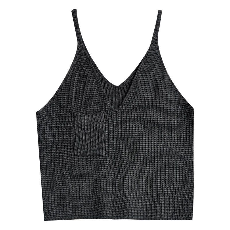 K Retro Lazy Style Knitted Vest Women's New V-neck Loose Sleeveless Vest_ecoleips.com