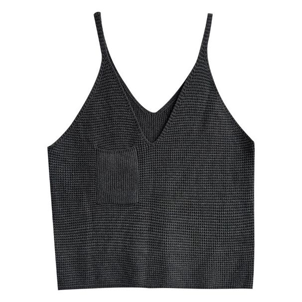 K Retro Lazy Style Knitted Vest Women's New V-neck Loose Sleeveless Vest_ecoleips.com