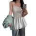 Summer New Women's Clothing European American Style Solid Color Patchwork Strapless Ruffle Slim Waist One Neck Dress_ecoleips.com
