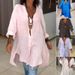 Women's Clothing Cotton And Linen Split Loose Shirt Dress_ecoleips.com