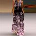 Women's V Neck Sleeveless Floral Vintage Print Maxi Dress – Retro Boho Casual Summer Gown 2026_ecoleips.com