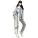 Women's Loose Fit Hoodie And Pants Set Casual Outfit Grey M-5XL_ecoleips.com