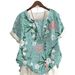2025 Summer Retro Fashion Printed Loose Casual Shirt Top, Suitable For Casual Or Vacation Ladies' Beachwear_ecoleips.com