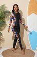 Muslim Conservative Swimsuit Women's Long Sleeved Surfing Suit European And American Sports Swimsuit Women's Sunscreen Surfing Split Swimsuit Trousers_ecoleips.com