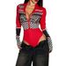 Racing Style Bodysuit For Women - Sexy Long Sleeve Printed Catsuit, Sultry & Edgy Jumpsuit Comfortable & Flexible Long Sleeves_ecoleips.com
