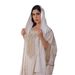 U1523 Middle East Dubai Women's Chiffon Sequin Robe With Bat Sleeves And Headscarf_ecoleips.com