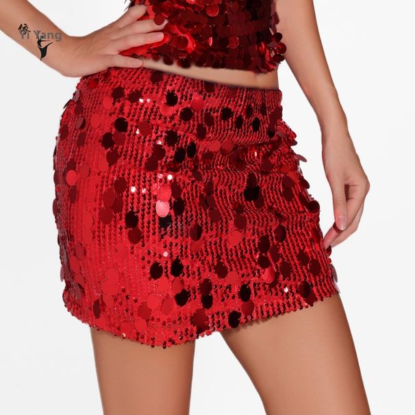 Women's Sequined Fashion Short Skirt Slim Beaded Jazz Mini Sexy Party Stage Hip European American Cross Border Trade_ecoleips.com