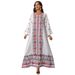 Muslim Robe Ethnic Long Skirt Printed Gilded Beaded Elegant Women's Robe_ecoleips.com