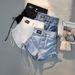 Women's Clothing Summer High Waist Slimming Denim Shorts With Drawstrings And Tights For Girls_ecoleips.com