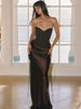 Mozision Off-shoulder Backless Sexy Maxi Dress Women Gown Elegant Patchwork Strapless Sleeveless Bodycon Club Party Long Dress_ecoleips.com