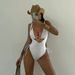 Women's Clothing American 2026 Sexy Hot Girl Two Piece Swimsuit Solid Color Bikini Beach Vacation Swimwear_ecoleips.com