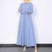 Women’s Clothing spring casual national style retro women's cardigan round neck swing dress origin source_ecoleips.com